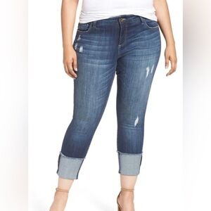 KUT from the Kloth Straight Leg Cropped Jeans | Cameron | Blue Denim Women’s 10